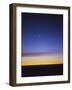 Pre-Dawn Sky with Waning Crescent Moon, Jupiter at Top, and Mercury at Lower Center-null-Framed Photographic Print