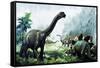 Pre-Historic Animals-David Nockels-Framed Stretched Canvas