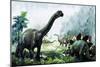 Pre-Historic Animals-David Nockels-Mounted Giclee Print