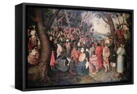 Preaching of Saint John the Baptist-Pieter Bruegel the Elder-Framed Stretched Canvas