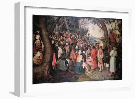 Preaching of Saint John the Baptist-Pieter Bruegel the Elder-Framed Giclee Print