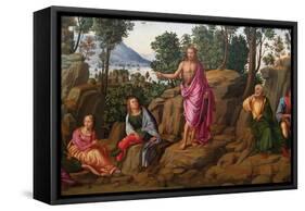 Preaching of Saint John the Baptist-Francesco Granacci-Framed Stretched Canvas