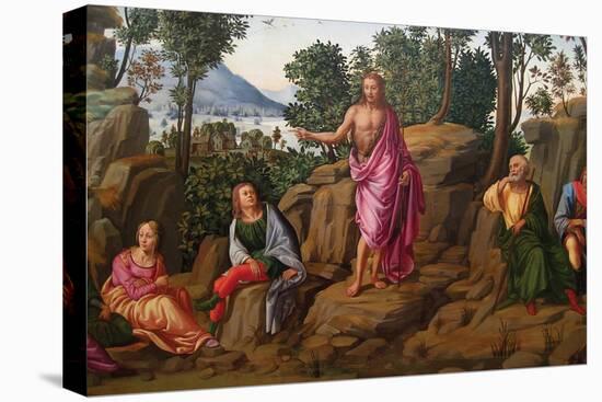 Preaching of Saint John the Baptist-Francesco Granacci-Stretched Canvas