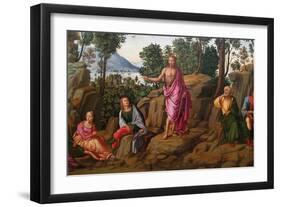 Preaching of Saint John the Baptist-Francesco Granacci-Framed Art Print