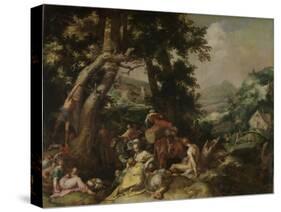 Preaching of Saint John the Baptist-Abraham Bloemaert-Stretched Canvas