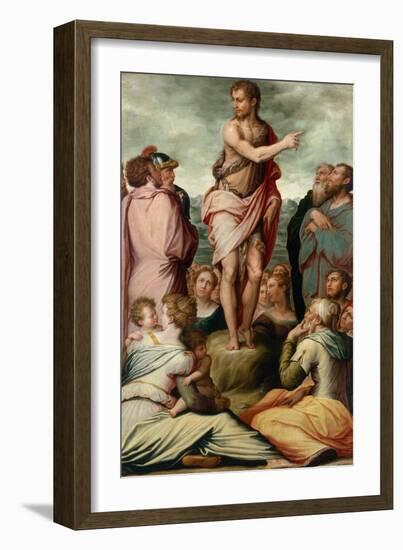 Preaching of St. John the Bapist-Giorgio Vasari-Framed Giclee Print