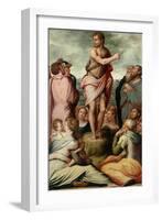 Preaching of St. John the Bapist-Giorgio Vasari-Framed Giclee Print