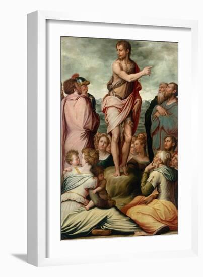 Preaching of St. John the Bapist-Giorgio Vasari-Framed Giclee Print