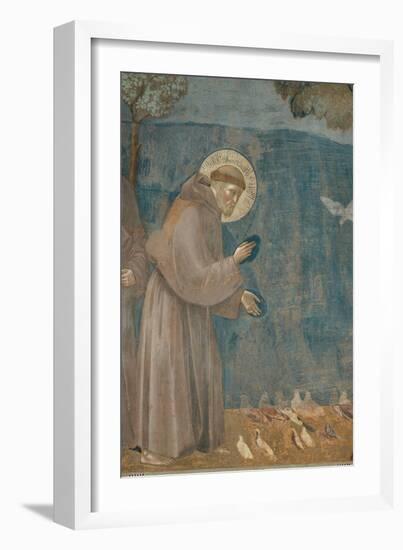 Preaching to the Birds-Giotto di Bondone-Framed Art Print