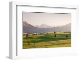 Prealps Landscape and Forggensee Lake at Sunset-Markus Lange-Framed Photographic Print