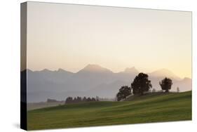 Prealps Landscape at Sunset, Fussen, Ostallgau, Allgau, Allgau Alps, Bavaria, Germany, Europe-Markus Lange-Stretched Canvas