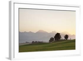 Prealps Landscape at Sunset, Fussen, Ostallgau, Allgau, Allgau Alps, Bavaria, Germany, Europe-Markus Lange-Framed Photographic Print