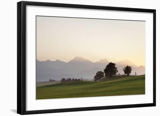 Prealps Landscape at Sunset, Fussen, Ostallgau, Allgau, Allgau Alps, Bavaria, Germany, Europe-Markus Lange-Framed Photographic Print