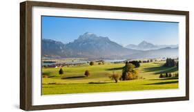 Prealps Landscape with Forggensee Lake at Sunset, Fussen, Ostallgau, Allgau Alps, Bavaria, Germany-null-Framed Photographic Print