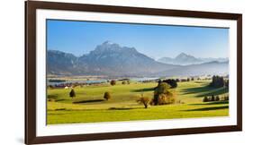 Prealps Landscape with Forggensee Lake at Sunset, Fussen, Ostallgau, Allgau Alps, Bavaria, Germany-null-Framed Photographic Print