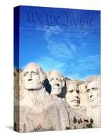 Preamble to US Constitution Above Mount Rushmore-Joseph Sohm-Stretched Canvas