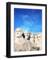 Preamble to US Constitution Above Mount Rushmore-Joseph Sohm-Framed Photographic Print