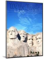 Preamble to US Constitution Above Mount Rushmore-Joseph Sohm-Mounted Photographic Print