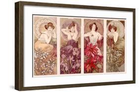 Precious Stones and Flowers-Unknown Unknown-Framed Giclee Print