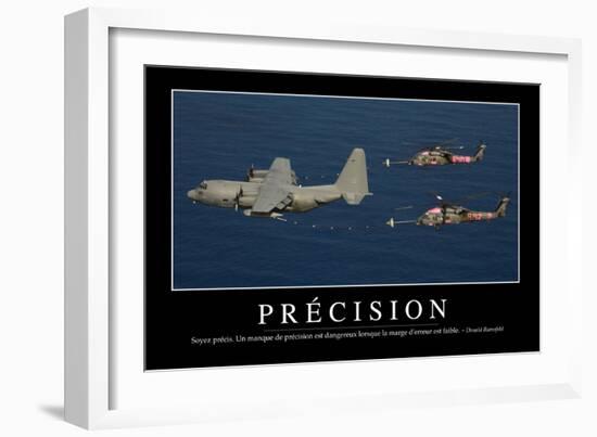 Précision: Citation Et Affiche D'Inspiration Et Motivation-null-Framed Photographic Print