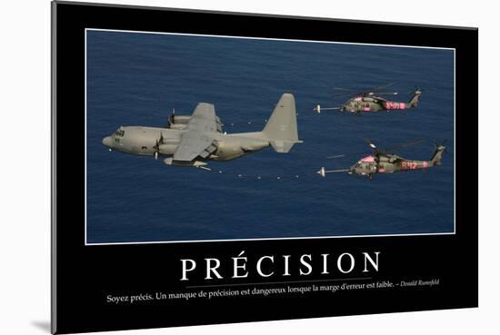 Précision: Citation Et Affiche D'Inspiration Et Motivation-null-Mounted Photographic Print