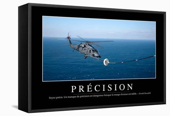 Précision: Citation Et Affiche D'Inspiration Et Motivation-null-Framed Stretched Canvas