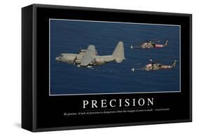 Precision: Inspirational Quote and Motivational Poster-null-Framed Stretched Canvas