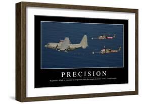 Precision: Inspirational Quote and Motivational Poster-null-Framed Photographic Print