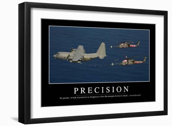 Precision: Inspirational Quote and Motivational Poster-null-Framed Photographic Print