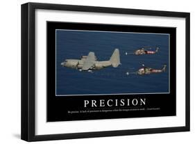 Precision: Inspirational Quote and Motivational Poster-null-Framed Photographic Print