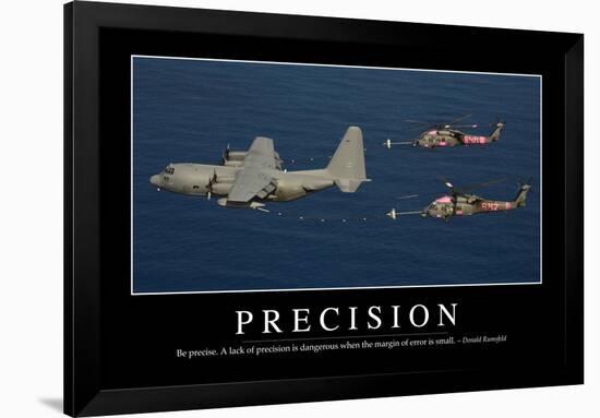 Precision: Inspirational Quote and Motivational Poster-null-Framed Photographic Print