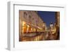 Pred Dvorom, Lit Up at Dusk, Cathedral in Background, Dubrovnik, Croatia, Europe-John Miller-Framed Photographic Print