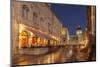 Pred Dvorom, Lit Up at Dusk, Cathedral in Background, Dubrovnik, Croatia, Europe-John Miller-Mounted Photographic Print