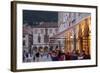 Pred Dvorom, People at Cafe at Dusk, Dubrovnik, Croatia, Europe-John Miller-Framed Photographic Print