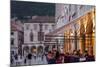 Pred Dvorom, People at Cafe at Dusk, Dubrovnik, Croatia, Europe-John Miller-Mounted Photographic Print