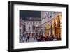 Pred Dvorom, People at Cafe at Dusk, Dubrovnik, Croatia, Europe-John Miller-Framed Photographic Print