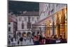 Pred Dvorom, People at Cafe at Dusk, Dubrovnik, Croatia, Europe-John Miller-Mounted Photographic Print