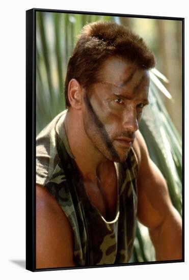 PREDATOR, 1987 directed by JOHN McTIERNAN Arnold Scharzenegger (photo)-null-Framed Stretched Canvas