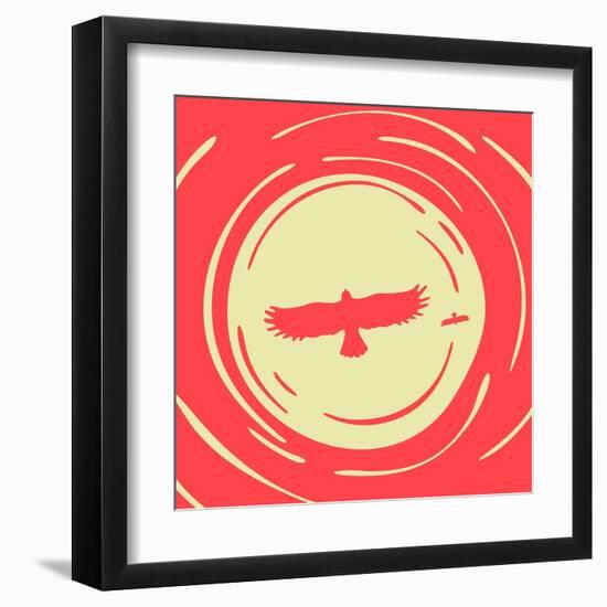 Predatory Bird on a of the Sun-Evgeny Bakal-Framed Art Print