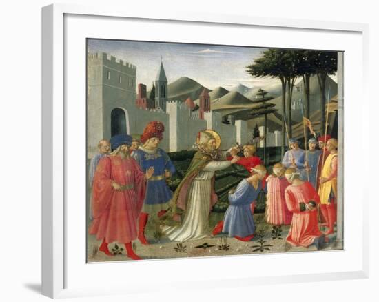 Predella Depicting St Nicholas Saving Three Men Sentenced to Be Beheaded-null-Framed Giclee Print