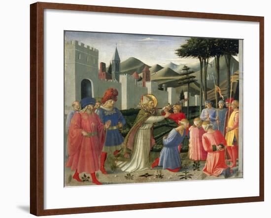 Predella Depicting St Nicholas Saving Three Men Sentenced to Be Beheaded-null-Framed Giclee Print