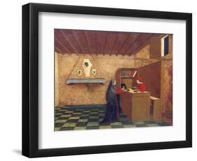Predella of Miracle of Profaned Host-Paolo Uccello-Framed Premium Giclee Print