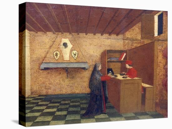 Predella of Miracle of Profaned Host-Paolo Uccello-Stretched Canvas