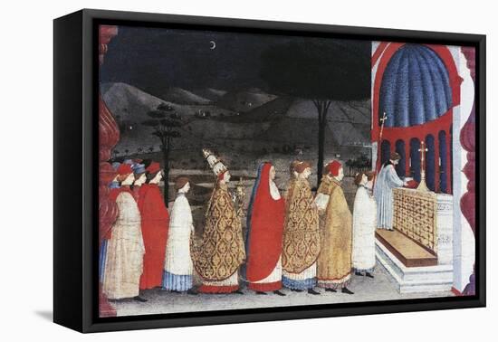Predella of the Miracle of the Profaned Host-Paolo Uccello-Framed Stretched Canvas