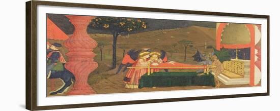 Predella of the Profanation of the Host: the Body of the Jewish Pawnbroker Guarded by Angels and De-Paolo Uccello-Framed Giclee Print