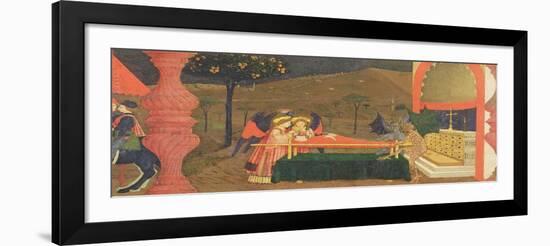 Predella of the Profanation of the Host: the Body of the Jewish Pawnbroker Guarded by Angels and De-Paolo Uccello-Framed Giclee Print