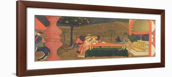 Predella of the Profanation of the Host: the Body of the Jewish Pawnbroker Guarded by Angels and De-Paolo Uccello-Framed Giclee Print