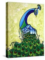 Preening Peacock-Megan Aroon Duncanson-Stretched Canvas