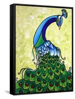 Preening Peacock-Megan Aroon Duncanson-Framed Stretched Canvas