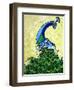 Preening Peacock-Megan Aroon Duncanson-Framed Art Print